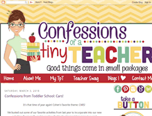 Tablet Screenshot of confessionsofatinyteacher.com